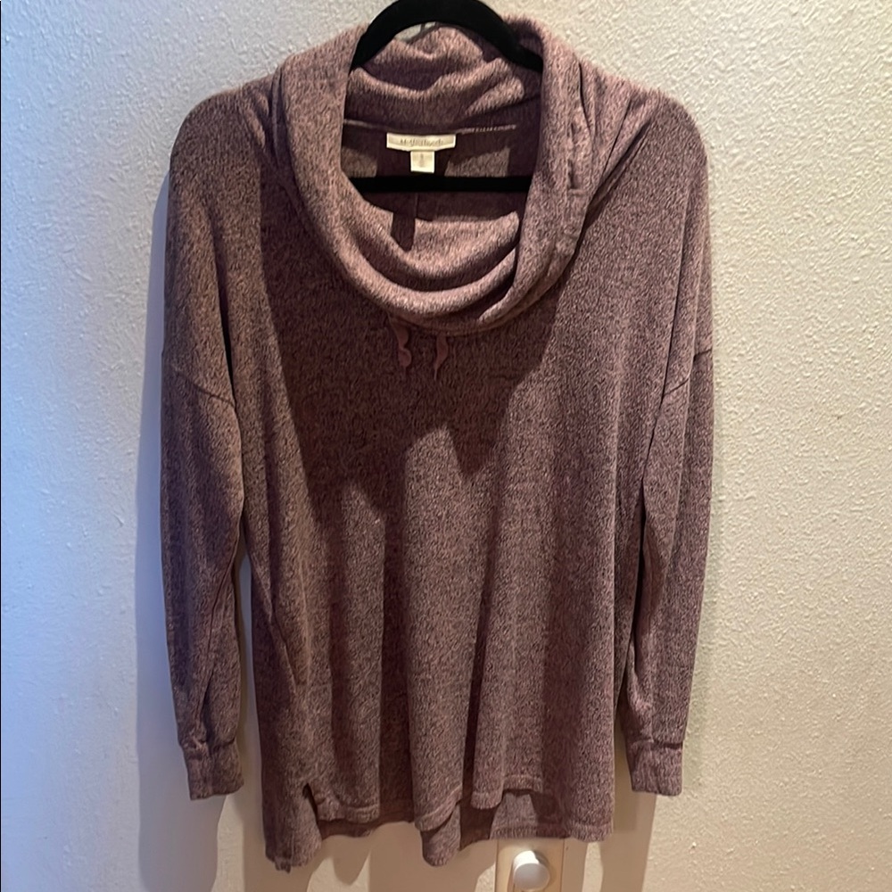 Motherhood Maternity Purple Cowl Neck Sweater